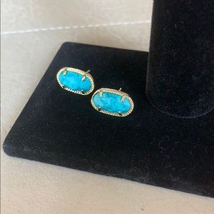 Kendra Scott Gold and Turquoise Earrings